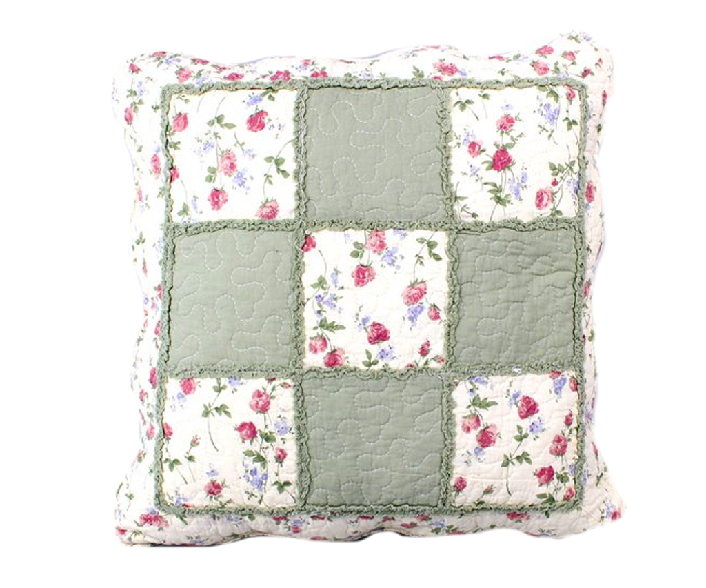 polštářek provence patchwork zeleno květovaný